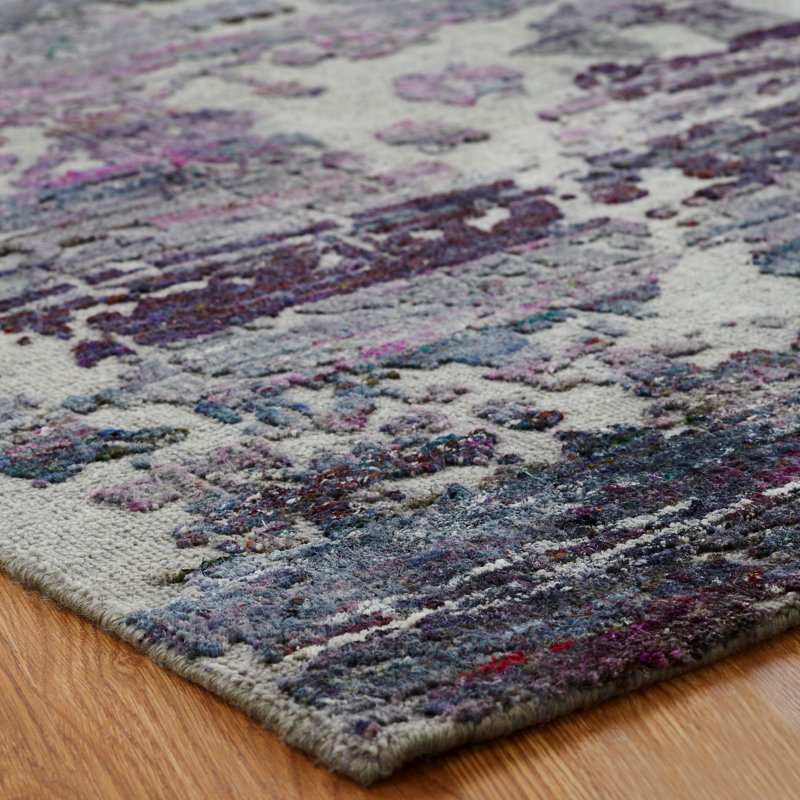 Hand Knotted Area Rug, Rectangle 8' x 10'