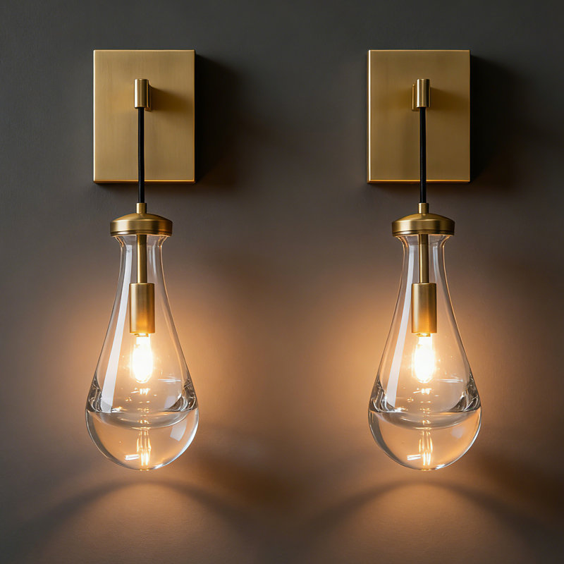 Light Luxury Raindrop Wall Sconce（2sets）