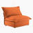 Koala Armless Sofa - Orange