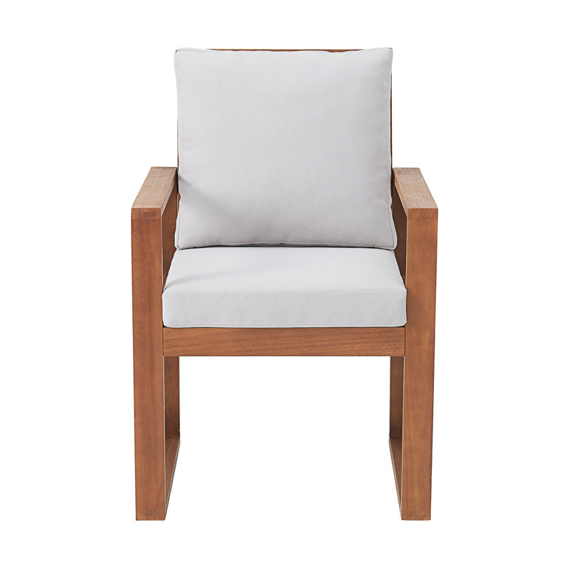 Weston Eucalyptus Wood Outdoor Dining Table with 4 Dining Chairs, Set of 5, 4