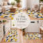 Modern Geometric Machine Tufted Area Rug – Navy Blue, Yellow & Ivory-156742861