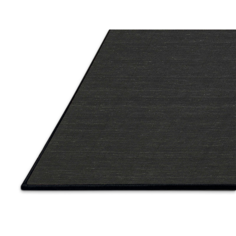 Tapis de zone noire contemporaine, Rectangle 5 pi x 7 pi