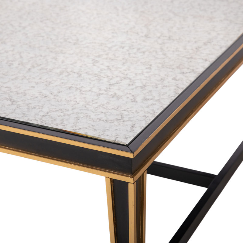Lilly 4 Legs Square Coffee Table, Tricorn Black, 18.5" H x 42.25" L x 42.25" W
