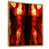 Toile avec cadre flottant or