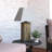 Hetrick 24" Natural Slate Outdoor Table Lamp with Gray Shade