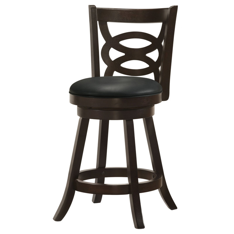 Tabouret de comptoir pivotant en bois Blevice Cappuccino, Tabouret de comptoir (siège d'une hauteur de 24,5