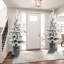 Arbre de Noël floqué de 2 pi avec 30 lumières chaudes, 189 branches pe + et 3 pins pour un hall d'entrée festif