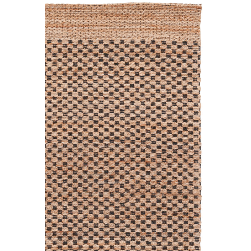 Natural Fiber Flatweave Jute & Cotton Abstract Rug, Rectangle 6' x 9'