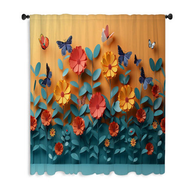 Rideau transparent en polyester Nelliel