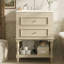 Meuble-lavabo de 24 po avec tablettes ouvertes et deux tiroirs-402567754