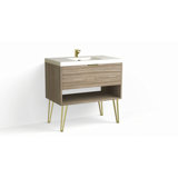 Modo 36" W Freestanding Single Bathroom Vanity with Dawson Leg