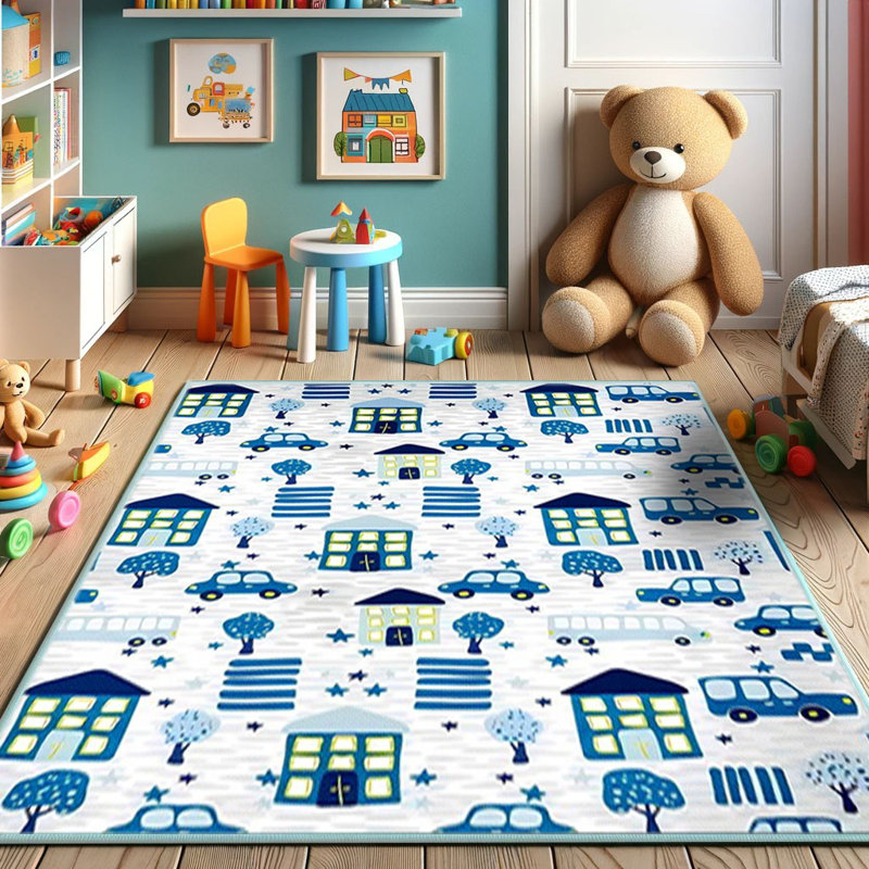 Tapis en coton Candice, Carré 3 pi 11 po