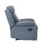 Fauteuil inclinable manuel Hanna, coussins en cuir fleur-115686156
