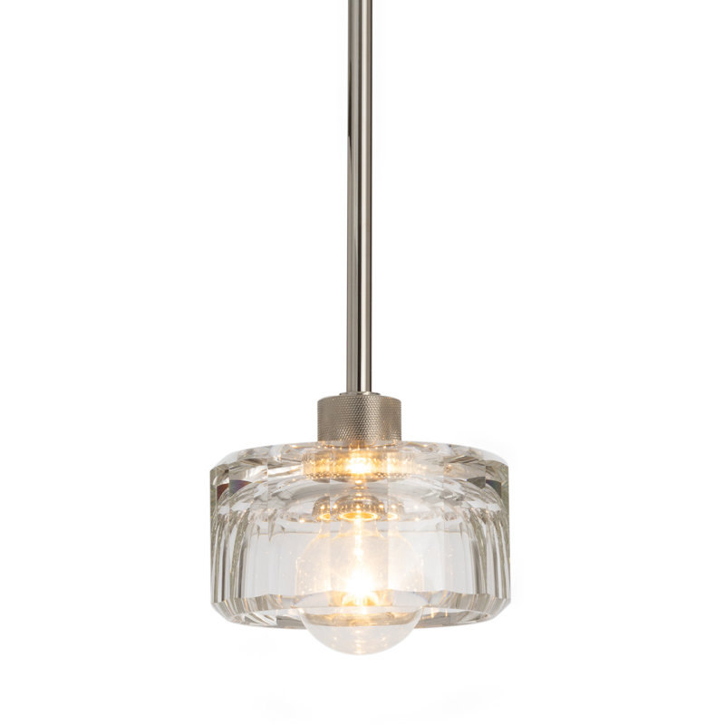 Luminaire suspendu en cristal Bijoux, Nickel poli