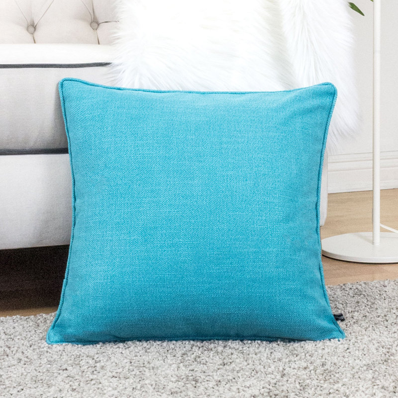 Linen Throw Pillow, Blue