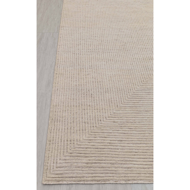 Stuart Street One-of-a-Kind Rectangle 8' x 10'2" Rectangle Wool Area Rug in Ivory and White