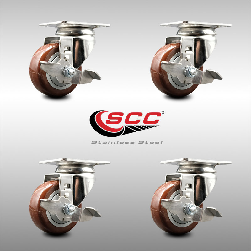 Polyurethane Caster, Maroon
