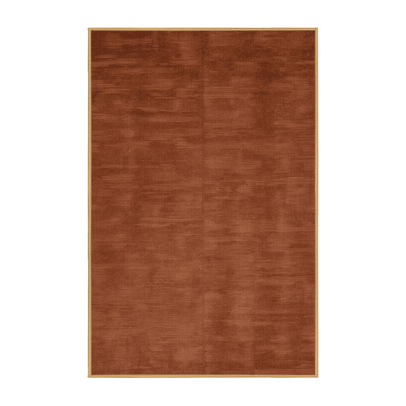 Tapis brun uni lavable à la machine, Rectangle 5 pi x 7 pi
