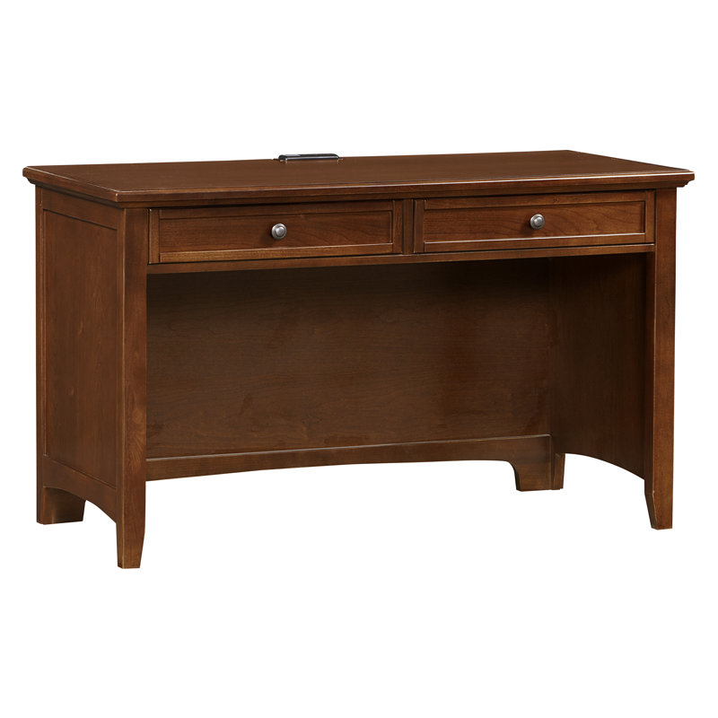 Bureau en bois massif Yaov, Cerisier chaud