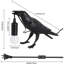 Corbeau lampe de table corbeau avec ampoule, corbeau de lumière - décor d'Halloween gothique pour le chevet de la chambre à coucher, décoration de salon