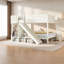 Lit double superposé avec rangement, chambre d'enfant moderne en bois aggloméré