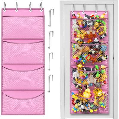 Storage For Stuffed Animal - Over Door Organizer For Stuffies Baby Accessories And Toy Plush Storage/Easy Installation With Breathable Hanging Storage Pockets