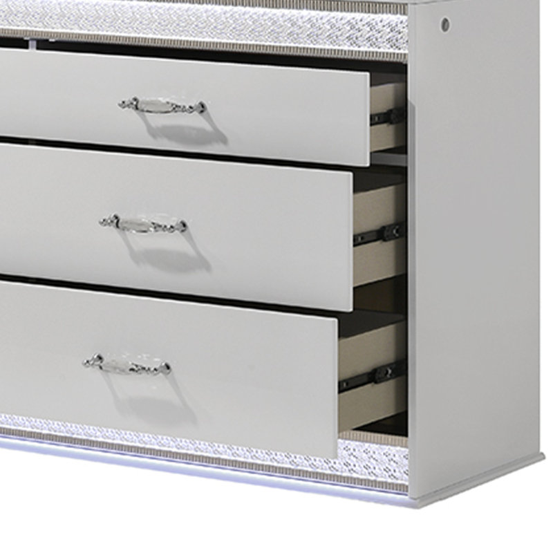 Commode 6 tiroirs avec éclairage DEL Lashell