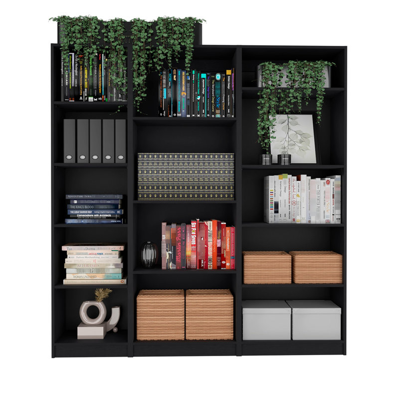 Étagère de salon noire 3: Bibliothèques pour un espace de rangement pratique