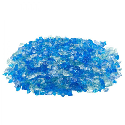 10 LBS Fire Glass 3/4-Inch Fireplace Glass Rocks for Fire Pit Table 3 Colours
