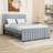 Full Upholstered Platform Bed with  Trundle-1904504057