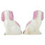 Staffordshire Style Porcelain Dog Pair Pink Accents