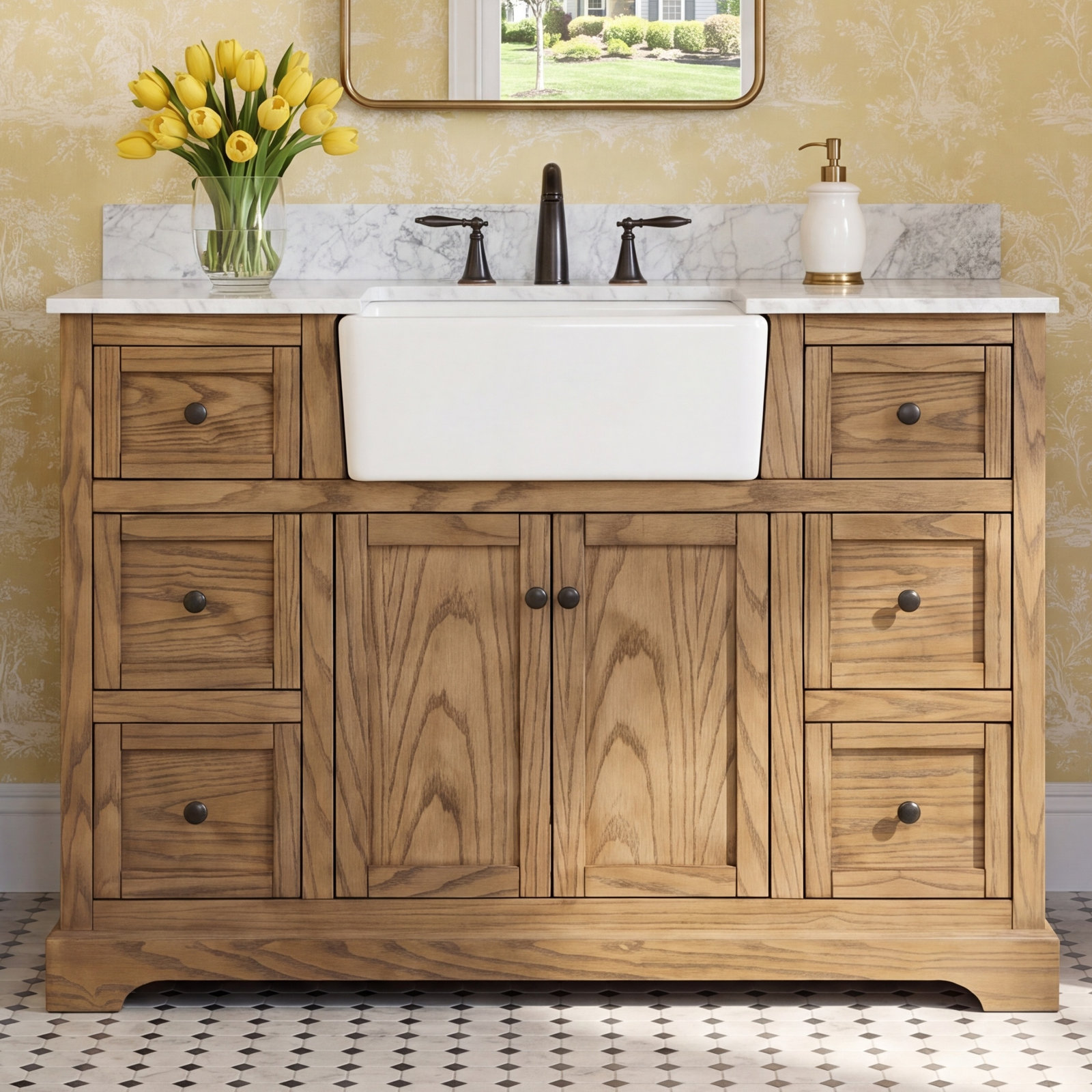 Pardue 48'' Single Bathroom Vanity, Driftwood