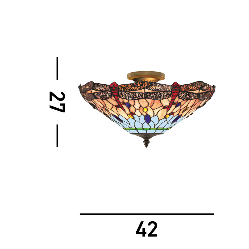 Dnkirk Semi Flush Mount