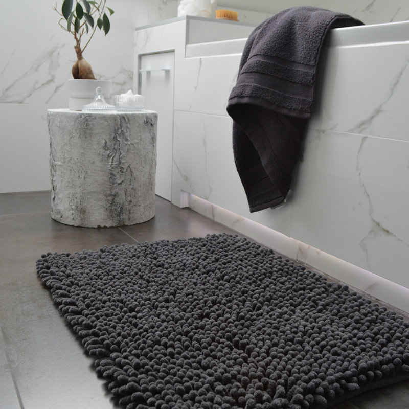 Norihisa Jumbo Bobble Bath Mat, Charcoal