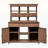 Potting Bench Table with 3 Shelves,6 Drawers-1472111631