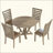 Modern Farmhouse Round Dining Table 45.7Inch Solid Wood Rubberwood Rustic Look Distressed Look Wire Brushed For 4 Seaters