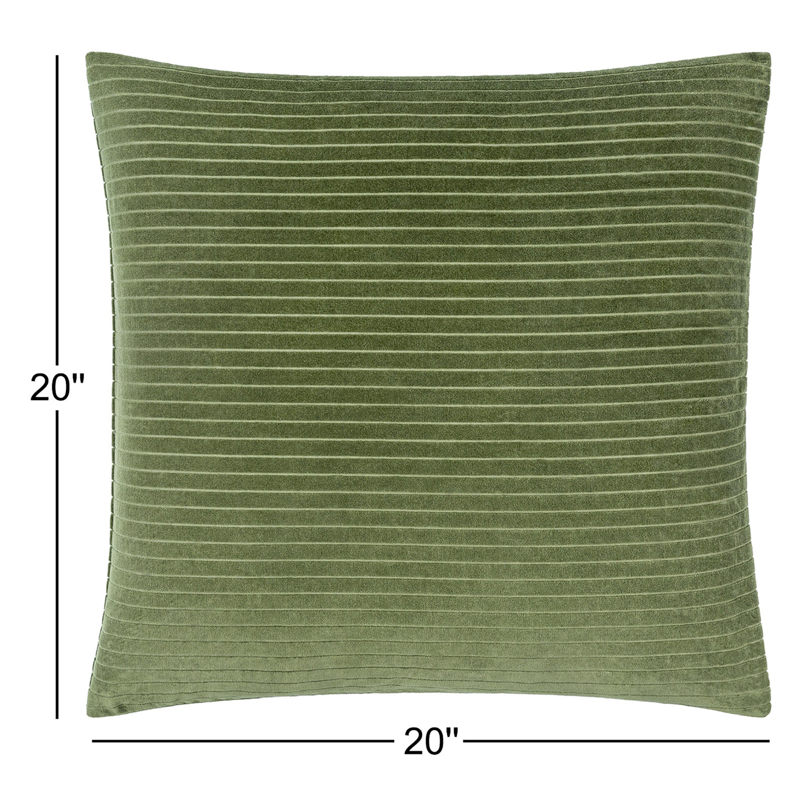 Westridge Cotton Throw Pillow, Down, 20" x 20", Olive