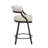 Alisier Finish Metal Round Counter Height Table With Vegan Leather Swivel Chair Set - 5-Piece-1967828684