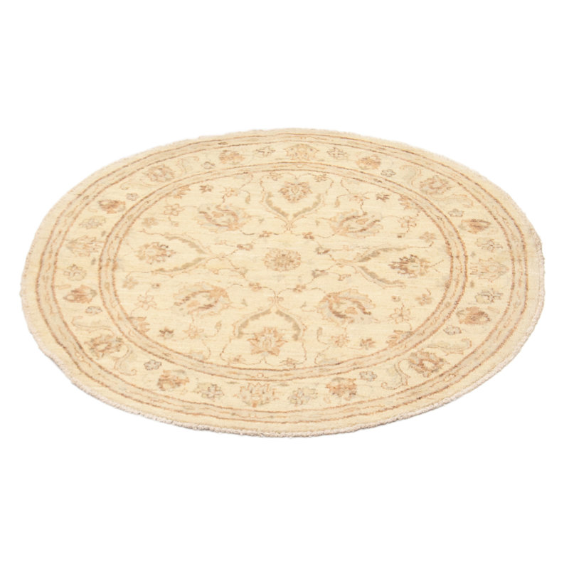 Tapis rond en laine noué à la main de conception unique 4 pi 1 po nouvel âge Mugsy