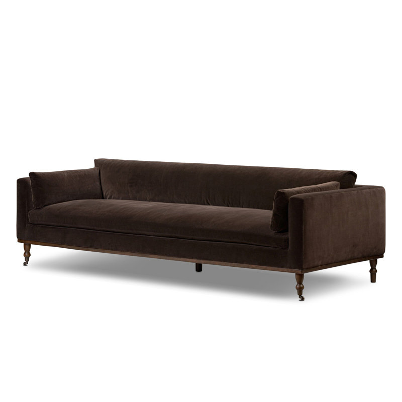Harlin Sofa-96"-Surrey Cocoa, Surrey Cocoa Performance Velvet