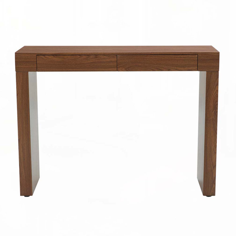50" Wood Console Table with 2 Drawer, Wood