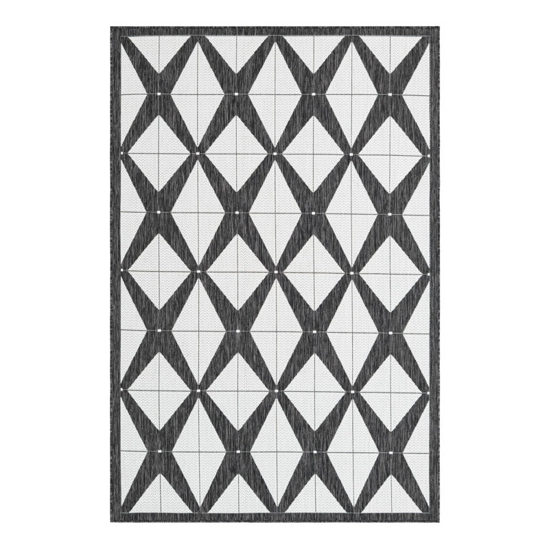 Geometric Indoor / Outdoor Rug, Rectangle 5'3" x 8'