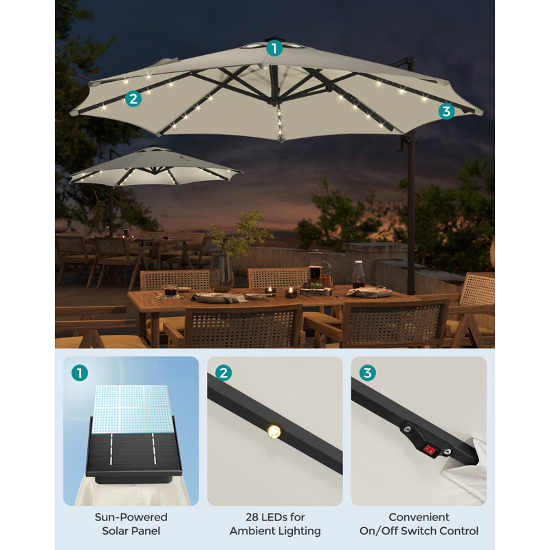 Ceridwyn 300cm Balcony Parasol