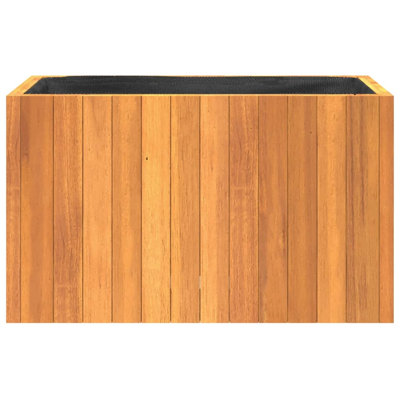  Garden Planter 59 x 27.5 x 35 cm Solid Acacia Wood Outdoor Flower Box