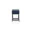 Ensemble de lit plateforme grand 2 pièces avec 1 lit plateforme et une table de bout pour la chambre à coucher - Fabrication fiable et durable - Tissu en lin bleu denim-1180438521-1180435175