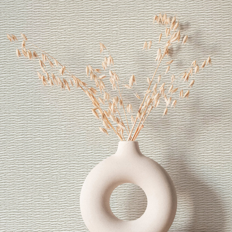 Woods and Wicker Collection Woven Wicker Textile Wallpaper Roll, Beige
