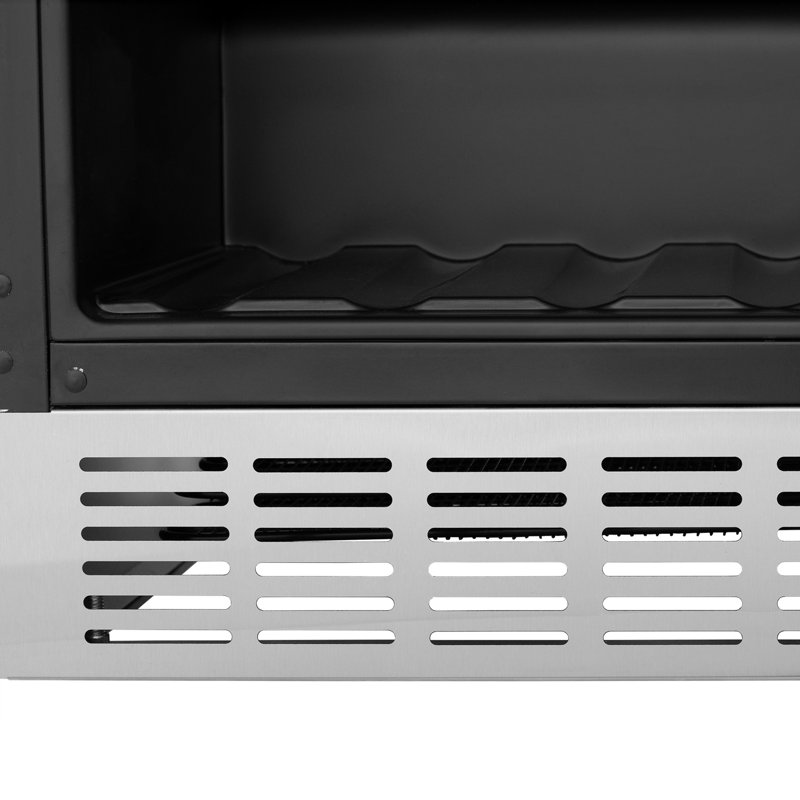 ZLINE 24" Stainless Steel Beverage Fridge with Matte Black Handle