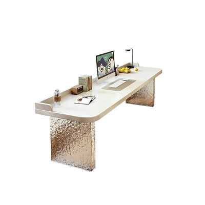 62.99"Modern Minimalist Beige Office Desk