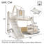 Bunk Bed 3ft + 4ft6 with 1 drawer and slide white