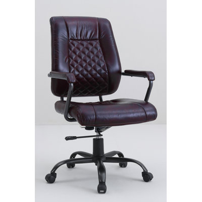 Fauteuil de direction en cuir véritable Rockett